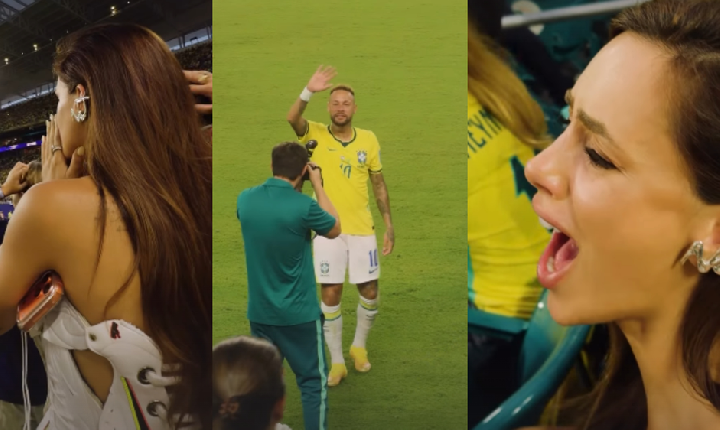 Bruna Biancardi se emociona com retorno de Neymar aos campos durante a Copa do Mundo de 2026