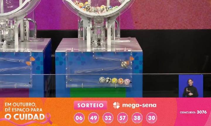 Mega-Sena 3076 acumula e prêmio vai a R$ 320 milhões; confira os números sorteados