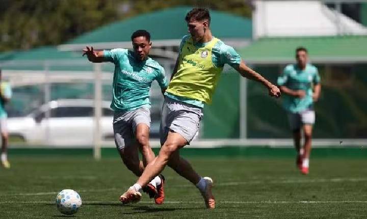 Palmeiras faz treino em espaço reduzido com 11 desfalques; Paulinho vai a campo