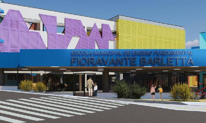 Prefeitura está reconstruindo um prédio novinho para a EMEF Fioravante Barletta no Jardim Silveira