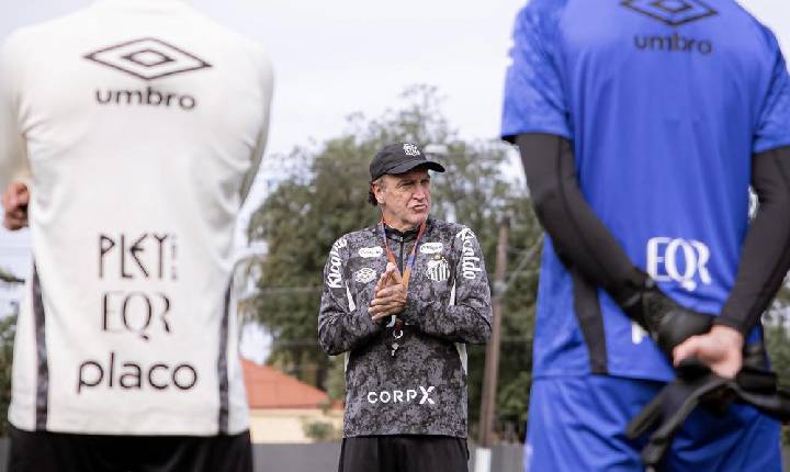 Trabalhos táticos e variações: como Cuca deve avançar na preparação do Santos nesta semana