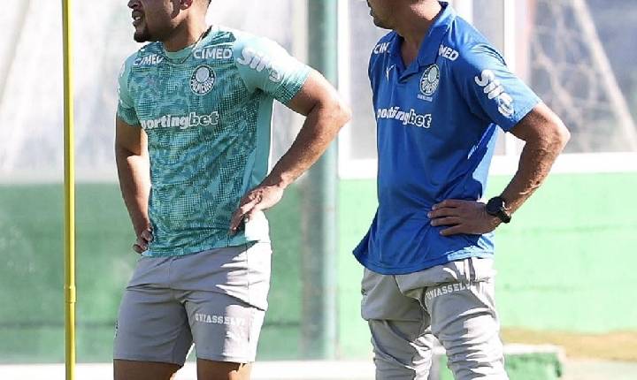 Treino do Palmeiras: joia da base faz atividade com o elenco