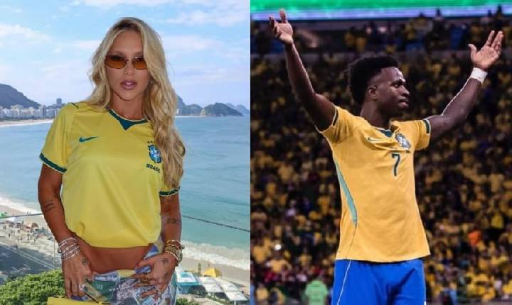 Virginia Fonseca agradece apoio de Vini Jr. após xingamentos em amistoso da Seleção