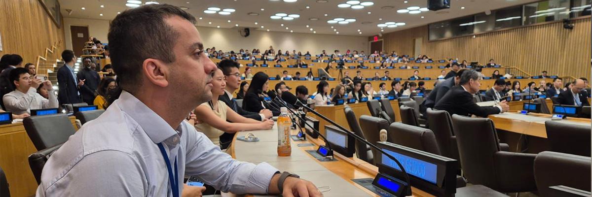 FIEBTECH na ONU: Roger Navarro, superintendente adjunto da Fundação, esteve em Nova York participando do High-Level Political Forum 2025
