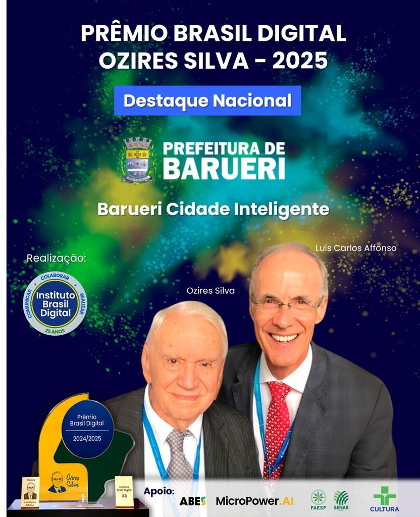 Barueri recebe reconhecimento nacional por Melhores Práticas Digitais