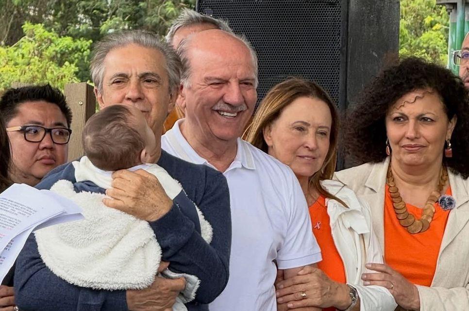 Ao lado do Ex-prefeito Rubens Furlan o Prefeito de Barueri Beto Piteri inaugurou o Parque da Juventude em homenagem ao Rubinho Furlan