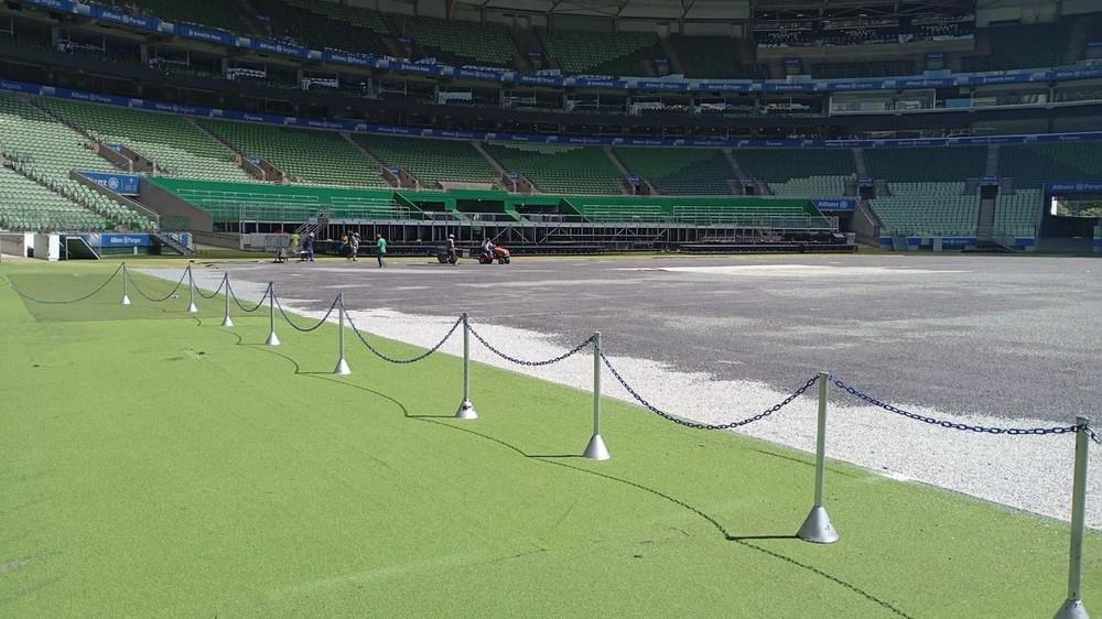 Reforma do gramado avança, e Palmeiras deve voltar ao Allianz Parque no fim de fevereiro