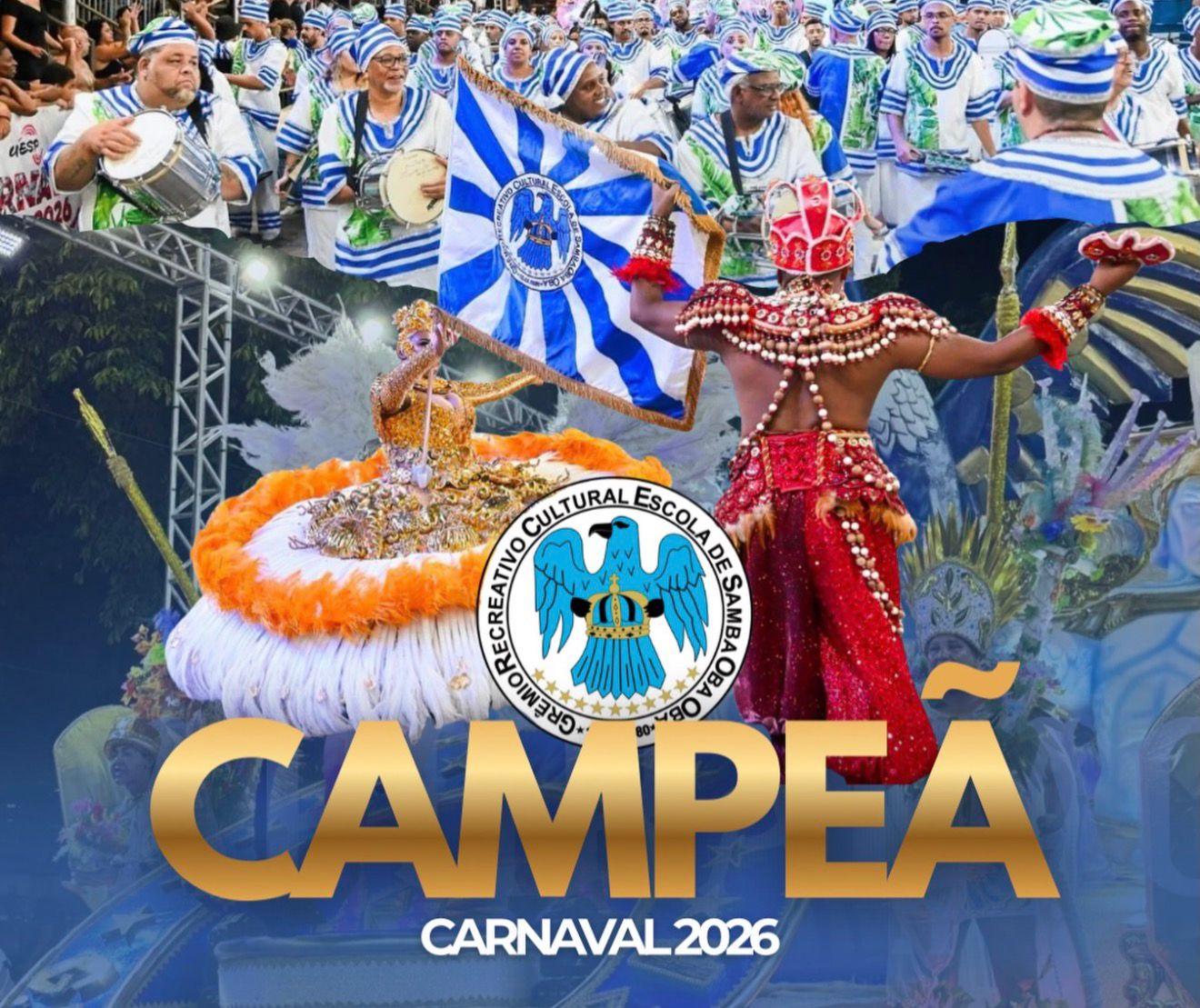A Escola de Samba Oba Oba foi a Campeã do Grupo de Acesso de Bairros II do Carnaval 2026 da UESP