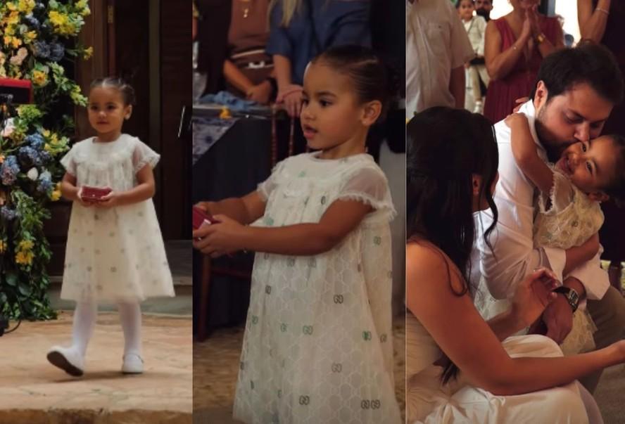 Filha de Neymar e Bruna Biancardi encanta como noivinha em casamento da tia