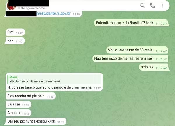 Criminoso admite usar conta bancária de terceiro para vender material de abuso sexual infantil: 'É de uma menina'